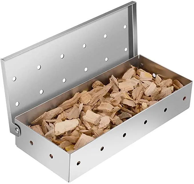 

Barbecue Tools Stainless Steel Smoke Box Charcoal Wood Chips Smoker Box For Kitchen Restaurant Camping BBQ Party