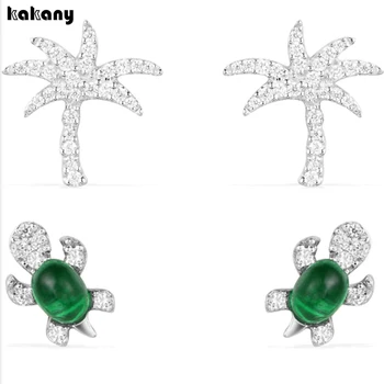 

Kakany 2020 Original 1: 1 High Quality Zirconia Strange Coconut Turtle Zircon Earrings Female Fashion Luxury Charm Jewelry