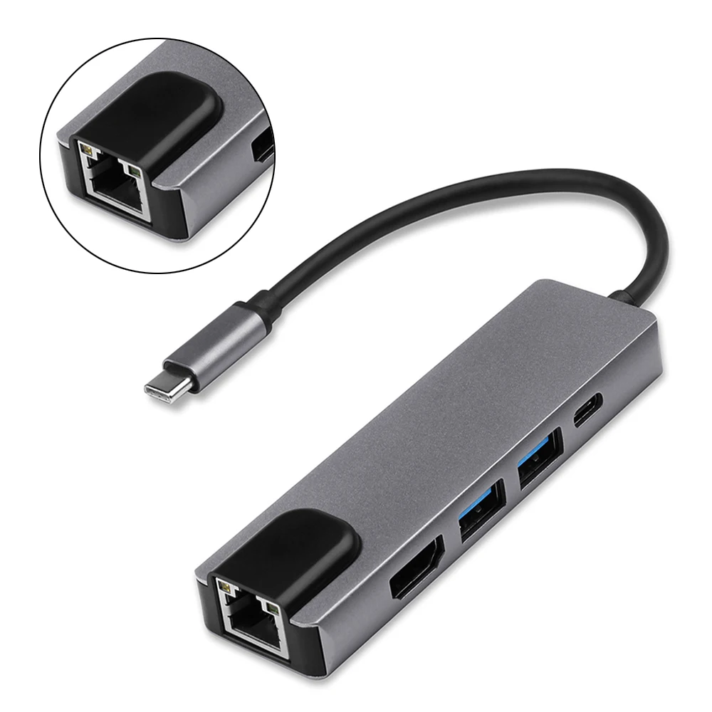 Usb type C к HDMI VGA Gigabit Ethernet Lan RJ45 адаптер type-C USB-C кардридер USB 3,0 PD порт