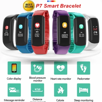 

2020 P7 Smart Bracelet Blood Pressure Heart Rate Fitness Tracker Smart Wristband Pedometer Sleep Monitor Waterproof Sport Band