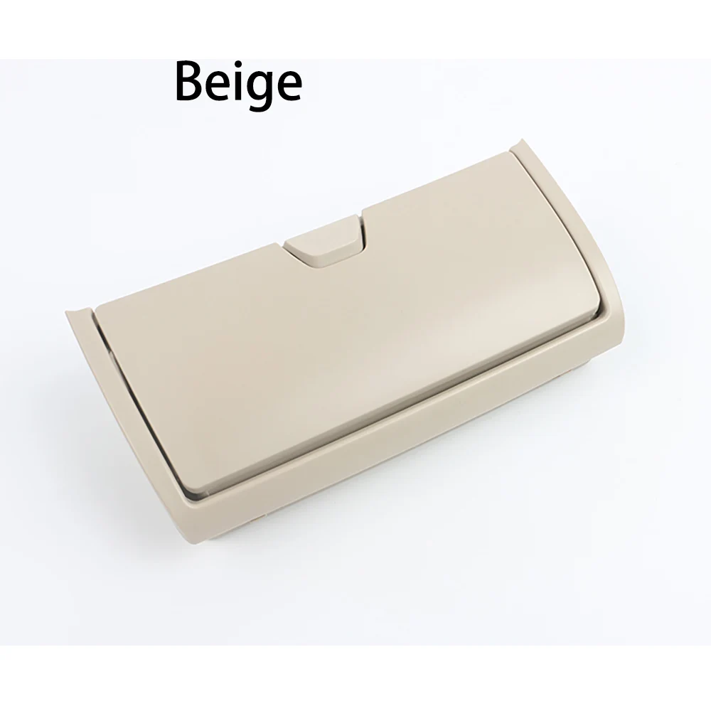 Автомобильный чехол-держатель для солнцезащитных очков, коробка для очков, клетка, зажим, органайзер, пластиковая коробка для хранения для BMW X5 X6 F15 F16 - Название цвета: BEIGE WHITE