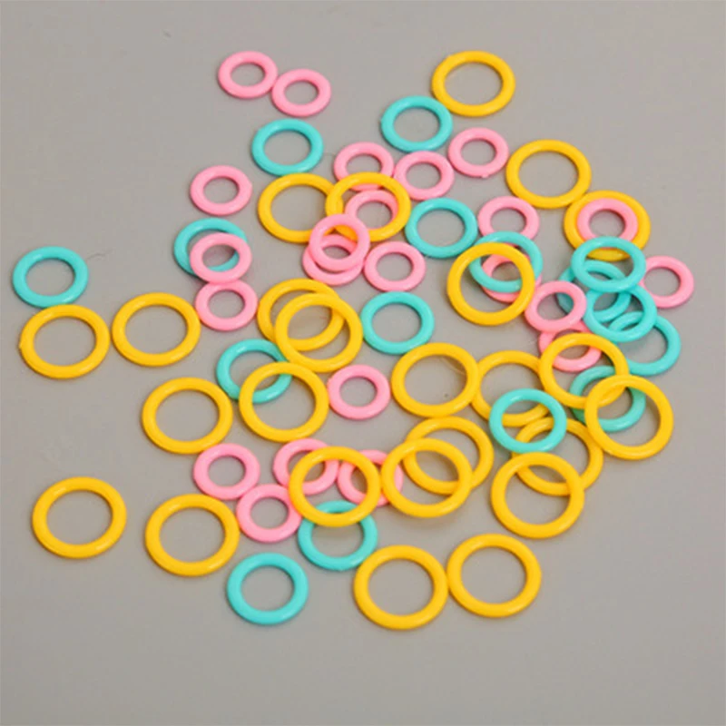 100pcs/Pack Round Marking Circles Crochet Stitch DIY Craft Tool Knitting Marker Ring acesorios de costura Color Random | Дом и сад