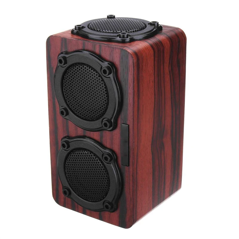 Продвижение беспроводной Bluetooth динамик деревянный сабвуфер аудио Hi Fi Fm радио