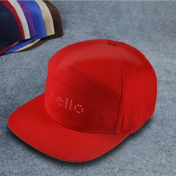 

LED Smart Cap Mobile Phone APP Controlled Display Screen Hat For Party Club