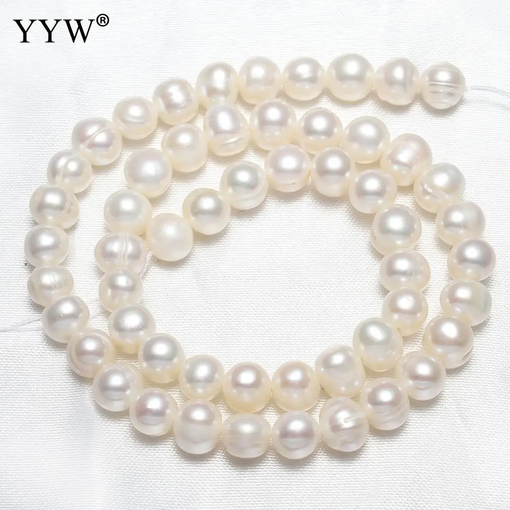 7-8mm Pink White Pearls Bead Natual Baroque Freshwater Pearl Beads Jewelry Making Beads Bulk For Diy Neacklace Bracelet 0.8mm