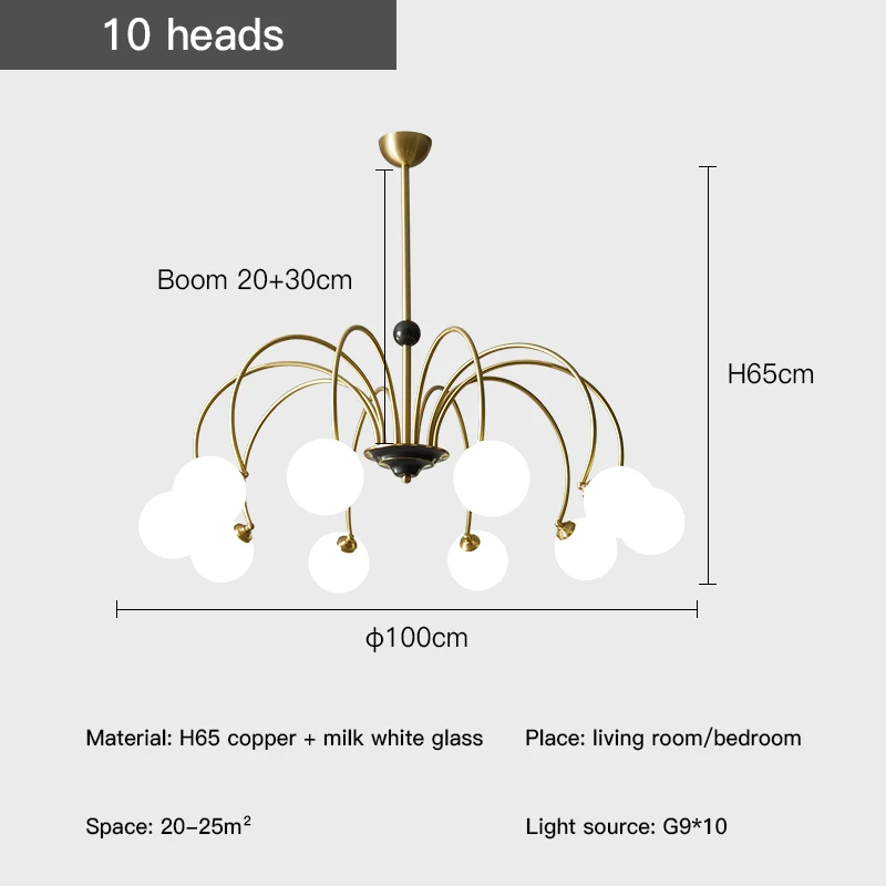 modern chandelier lights New Modern Nordic LED Chandelier For Living Room Dining Room Kitchen Bedroom Pendant Lamp Gold Copper Glass Ball G9 Design Light vintage chandelier Chandeliers