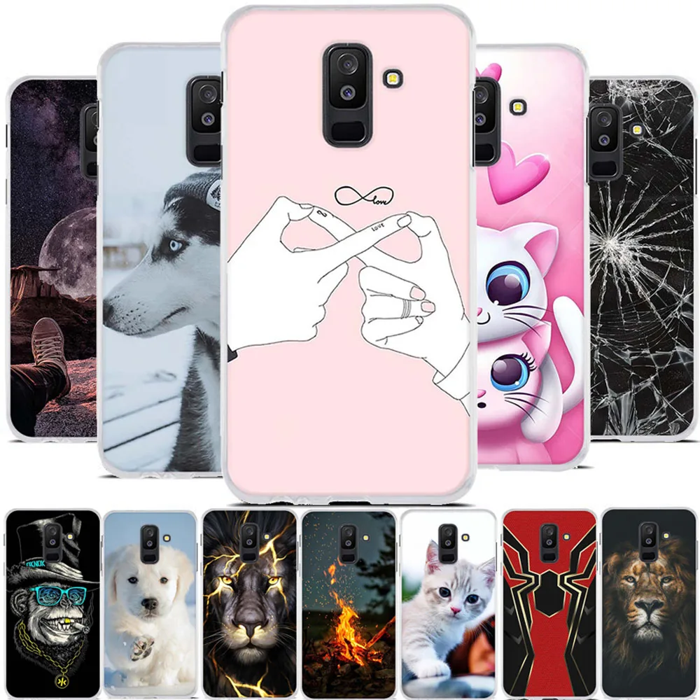 Чехол для телефона Samsung Galaxy A6 + Plus 2018 мягкий силиконовый чехол из ТПУ с 3D рисунком A9