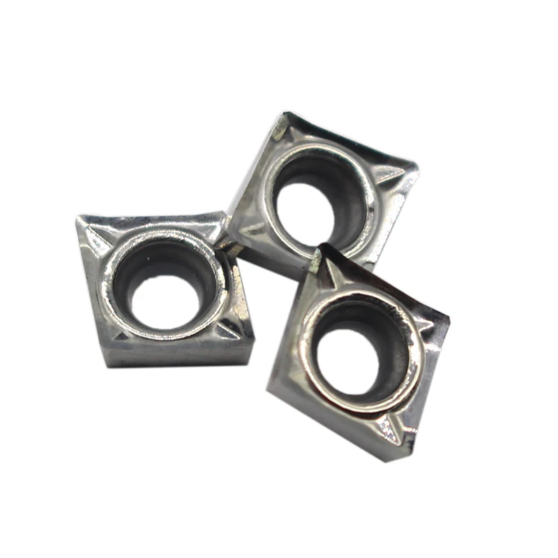 10pcs CCGT060204 AK H01 Cutters Hard Alloy Box-packed Cutter For CCGT21.51 CCMT0602 For Aluminum Copper CCGT 060204