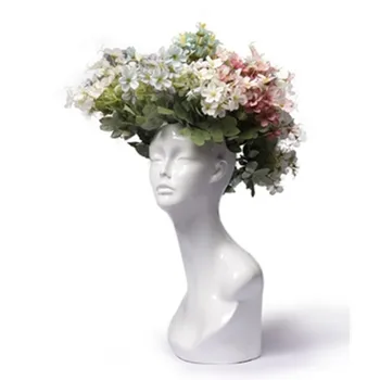

Nordic Home Ceramic Vase Creative And Stylish White Vase Wedding Home Decor Modern Minimalist Human Head Shaped Vase A1398