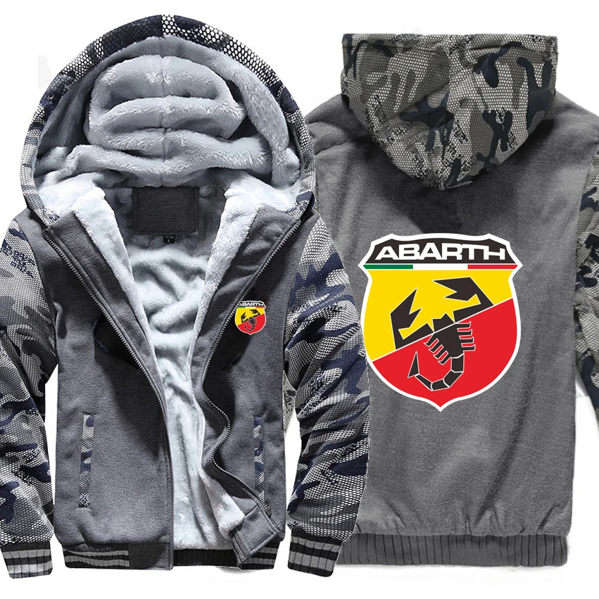 Abarth толстовки зимняя камуфляжная куртка с рукавом Мужская Флисовая Толстовка Abarth мужская Толстовка