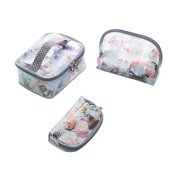 

Cute Animal Prints Waterproof PVC Zipper Cosmetic Bag Fashion Transparent Women's Makeup Case Portable Travel Cosmetic Organizer