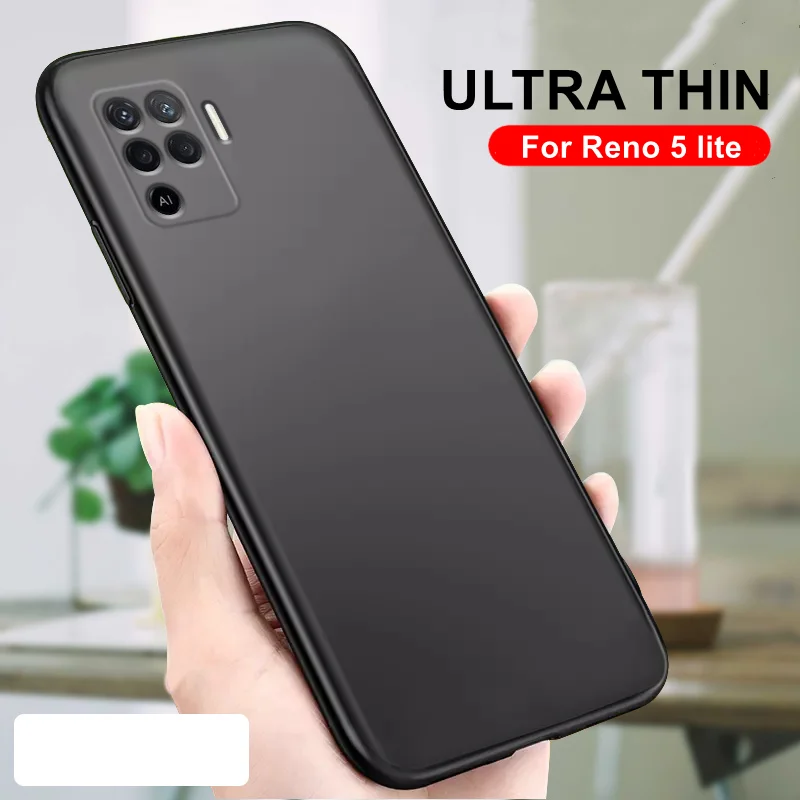 Тонкий жесткий чехол из поликарбоната для OPPO Reno 5 Lite матовый пластиковый