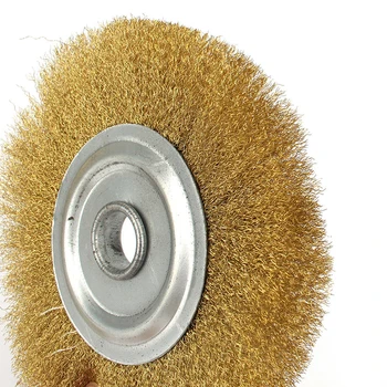 

For Bench Grinder Copper Wires Wheel Brass Brushes Polishing Yellow Accessory