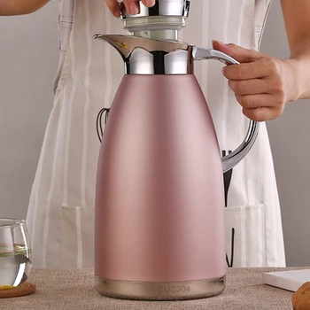 

Thermal Hot Water Jug Pitcher Stainless Steel Vacuum Bottle Double Layer Insulation Cafe Tea Kettle Pot