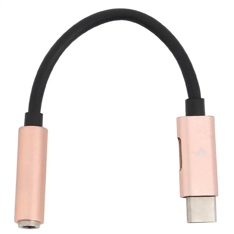 rose gold 2 в 1 usb type C до 3,5 мм кабель аудио для прослушивания музыки и звонков 1.5A адаптер для зарядки - Цвет: rose gold