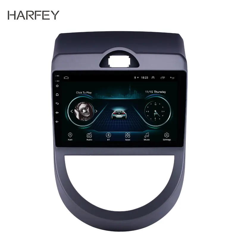 Автомобильный GPS навигатор Harfey 9 &quot Navi Android 8 1 HD для Kia Soul 2010 2011 2012 2013 с Wi Fi Bluetooth USB AUX