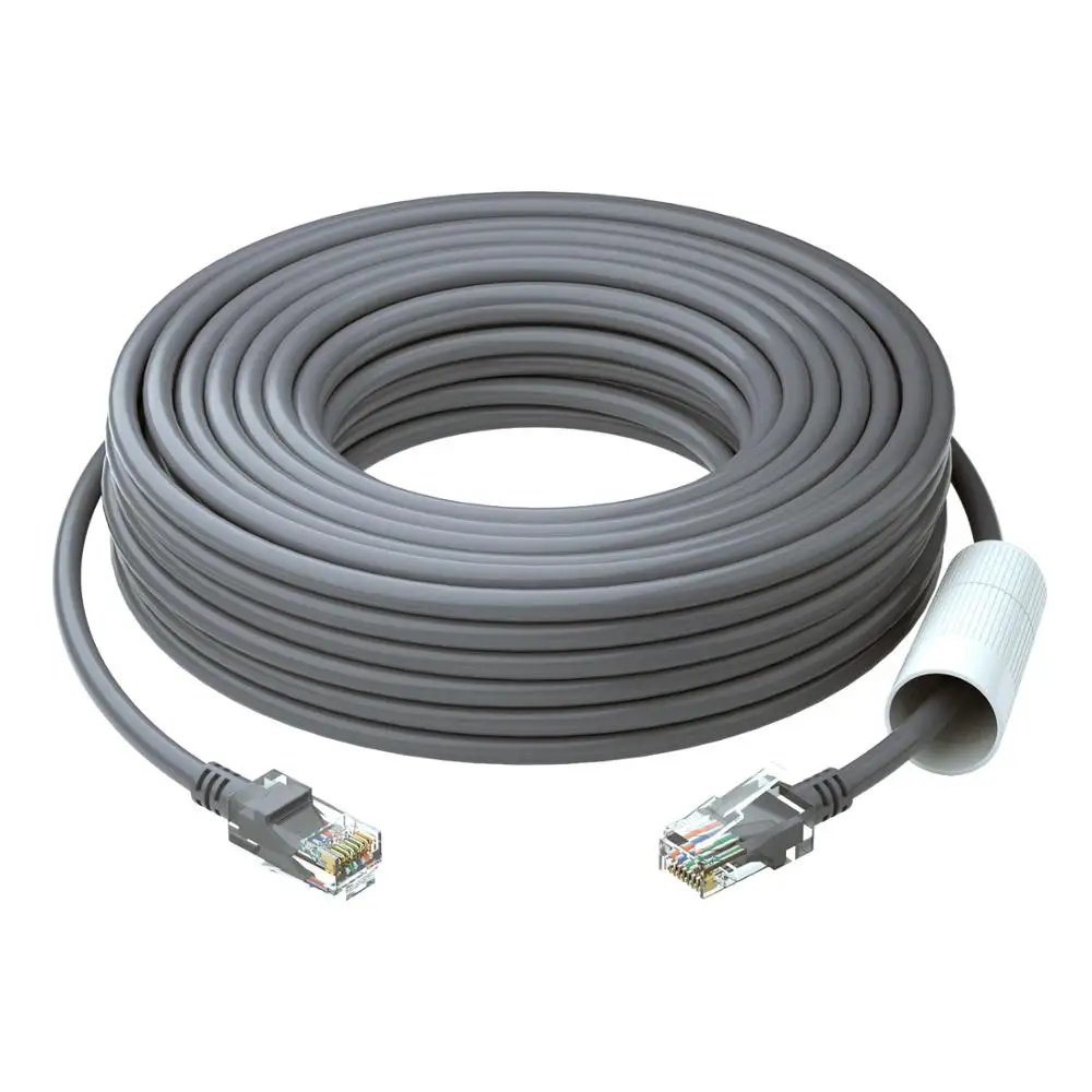 Mejores Ofertas ZOSI Cat5e Cable Ethernet 65ft/100ft blanco-Cable de Cable RJ45 de red de alta velocidad para sistema de cámaras de seguridad POE, interruptor PoE, etc. 1zWVVd5QK