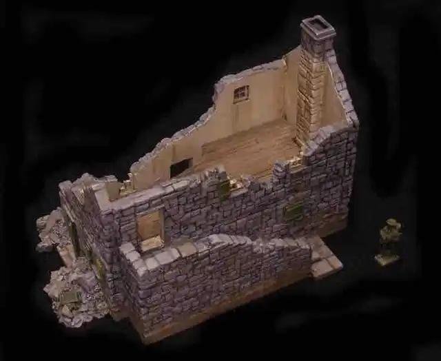 1/72 resin die-casting scene layout props gray model on-site house building platform free shipping 1