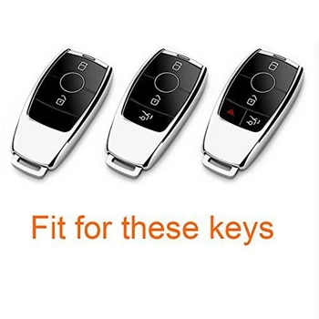 

Silicone Fiber Key Cover Accessory Replacement Car For Mercedes-Benz W213 E S Class Carbon Smart