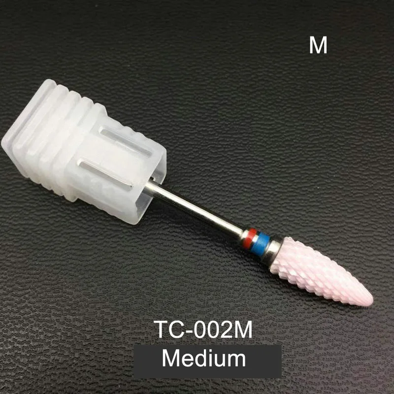 TC-002M 1 шт. керамические сверла для ногтей 3/3" фреза для ногтей для маникюра, педикюра, сверлильный станок и аксессуары, инструменты для ногтей 26 типов - Цвет: TC-002M