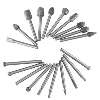 

20pcs 3mm Shank HSS Carving File Burrs Drill Bits Tool Set For Wood Engraving