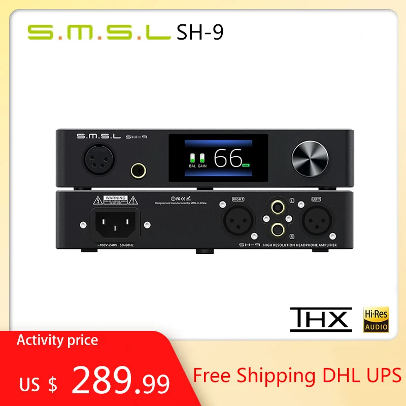 SMSL SH-9 Headphone Amplifier THX AAA Technology