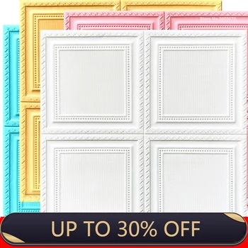 

3D Brick Wall Stickers Living Waterproof Foam Room Bedroom Roof DIY Adhesive Wallpaper Art home Wall Decals