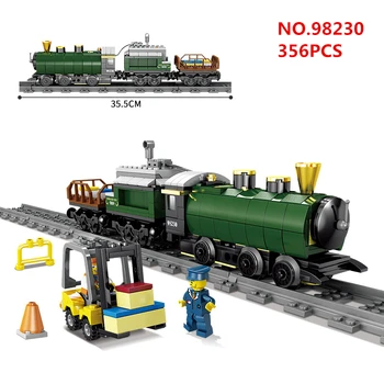 

Creator Building Blocks Compatible with Technic Battery Powered Electric Train City Rail Sets Bricks Toys For Children gifts