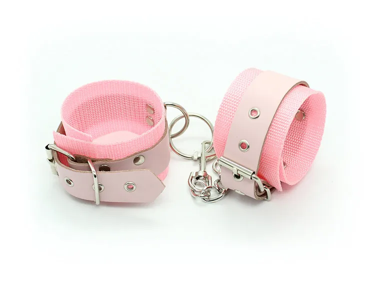 

PU Leather Nylon Ankle Cuffs & Handcuffs Fetish BDSM Bondage Restraints Slave Game Sexual Toys Erotic Sex Toys For Woman