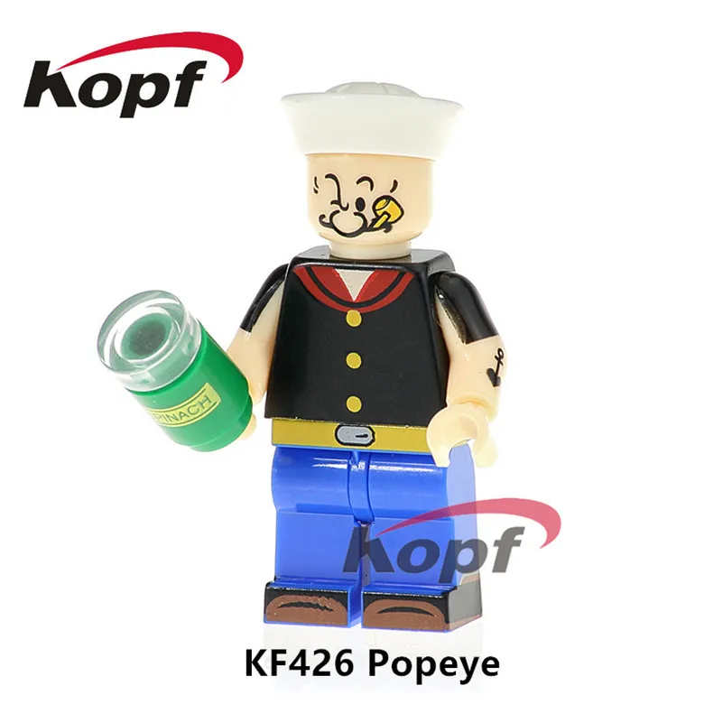 20 шт Строительные блоки Супер Герои Меркьюри солист queen Popeye Трамп модели игрушки с дистанционным управлением кирпичи Детский подарок KF196