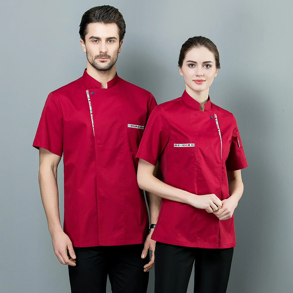 unisex high quality chef uniform restaurant hotel catering chef Work shirt Food Service Kitchen Chef Jacket cooker work clothes
