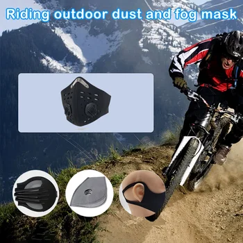 

Half Face Camo Anti Dust Mask Mask Activated Carbon Filter Layer Anti-Air Pulltion Outdoor Cycling Riding Protective Mouth Mask