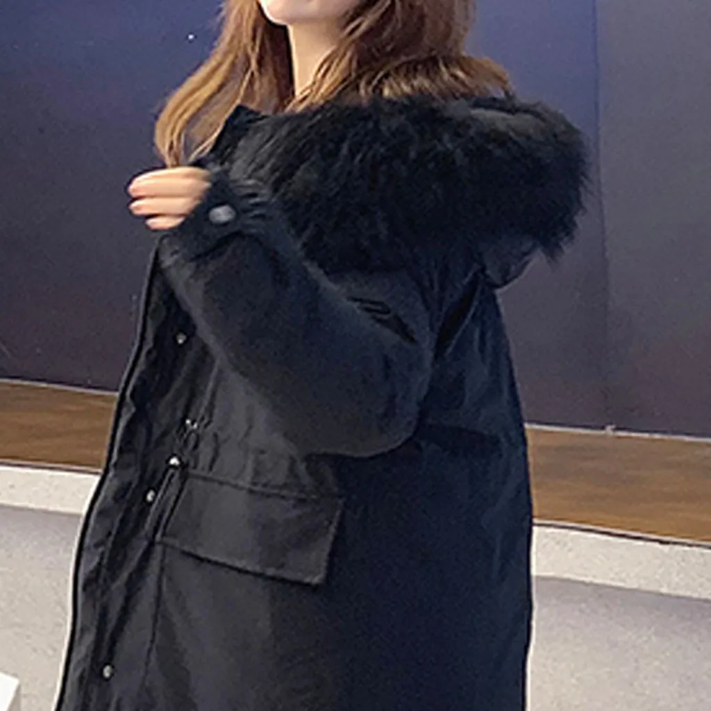 HSU Новое поступление женская зимняя теплая толстая верхняя одежда пальто с капюшоном Тонкая хлопковая стеганая куртка для женщин Femme куртка женская