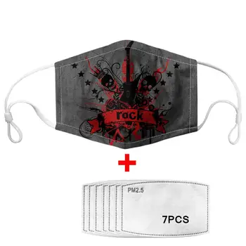 

New Fashion Face Masks Hogwarts Gryffindor Slytherin Printed Cool Style 7pcs PM 2.5 Filter Nose Mouth Cover Mascara