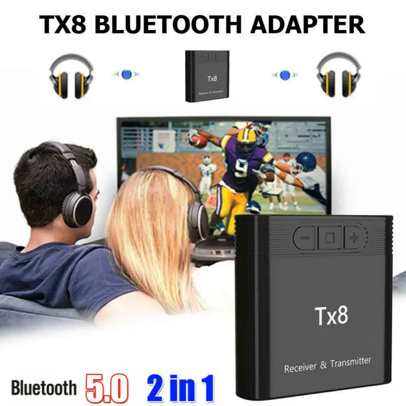 Горячая TX8 2 в 1 Bluetooth 5,0 передатчик приемник аудио адаптер для ТВ ПК наушники смартфон