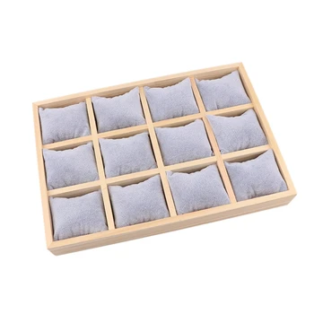 

Wooden Jewelry Tray Jewellery Organizer Bangle Earrings Bracelets Choker Necklaces Pendants Storage Vintage Plate