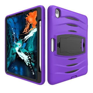 Чехол для iPad Pro 12," 3rd Gen, гибридный трехслойный сверхмощный защитный ударопрочный защитный чехол для iPad Pro 12,9 - Цвет: purple