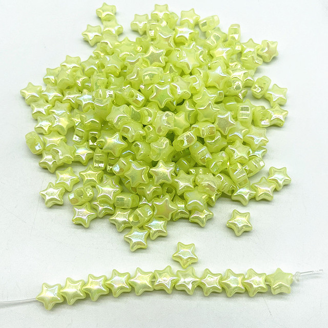 10mm AB Colourful Five-pointed Star Acrylic Loose Spacer Beads for Jewelry Making DIY Handmade Bracelets Accessories