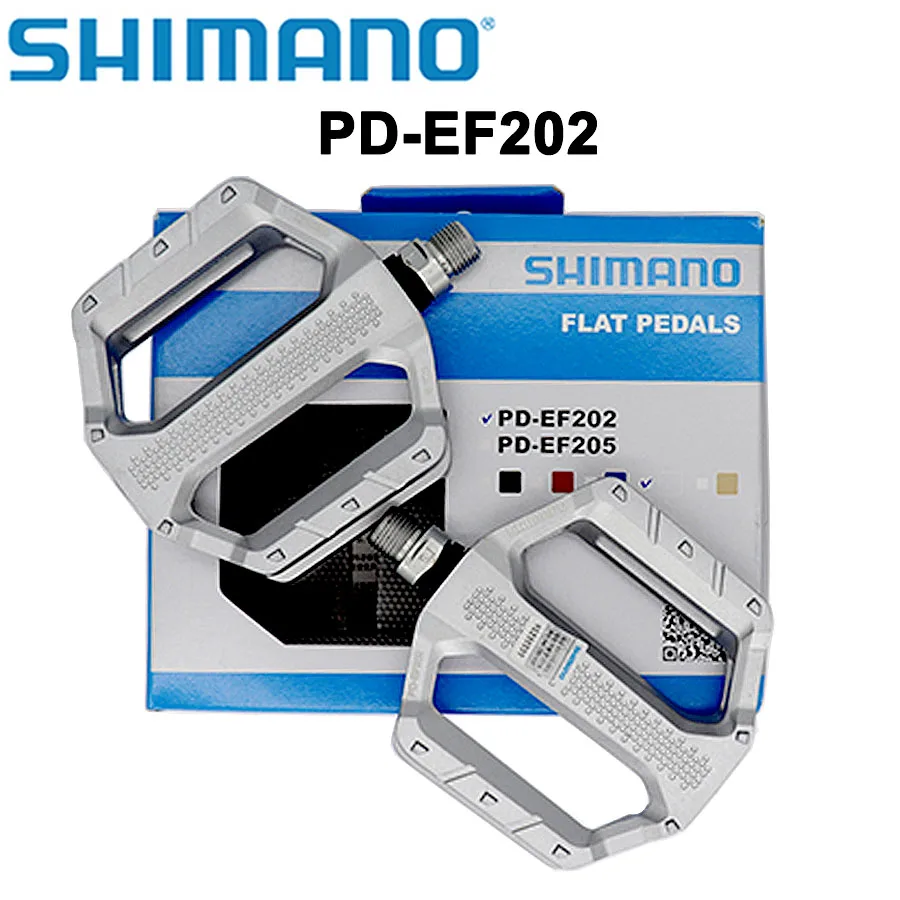 最大74％オフ！ シマノ SHIMANO サイクル EF202 フラットペダル トレッキング カジュアルライド用 自転車 シルバー EPDEF202S 