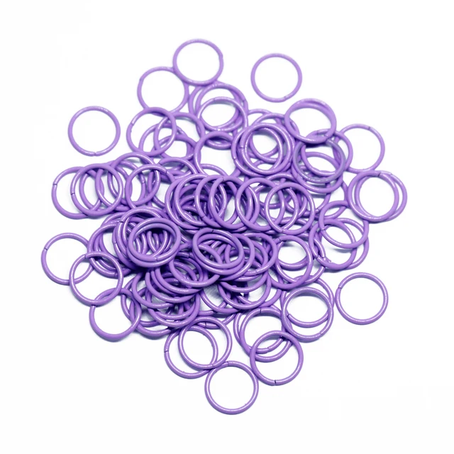 1x10mm 100pcs/lot 19 Colors Metal DIY Jewelry Findings Open Single Loops Jump Rings & Split Ring for jewelry making light purple 12