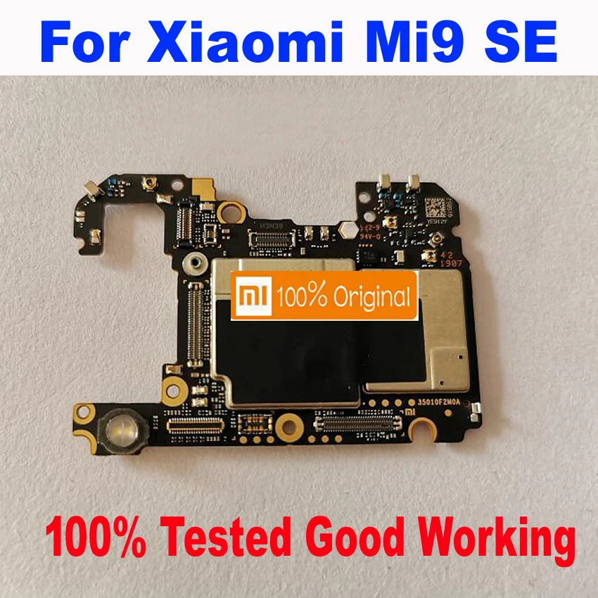 100% Original Working Mainboard Motherboard For Xiaomi Mi9 SE Mi 9SE MIUI ROM Circuits Card Fee Electronic Flex Cable Mi9SE | Мобильные