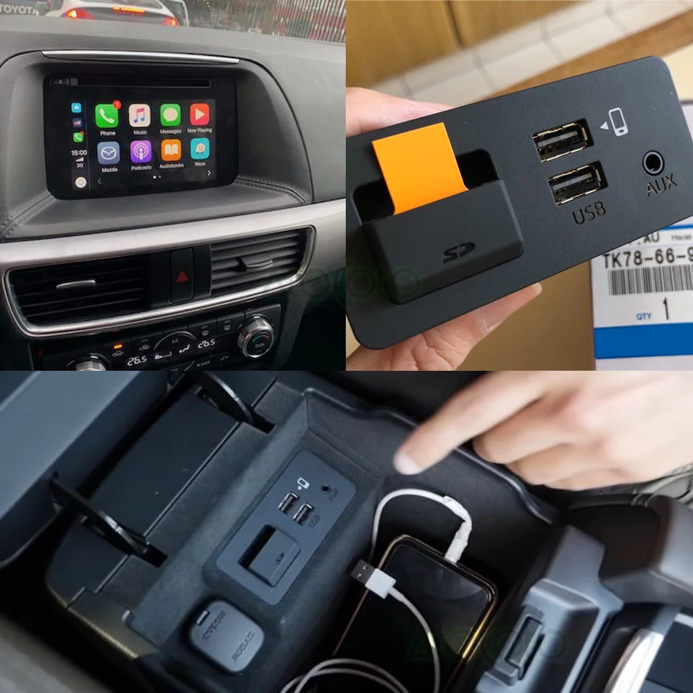 AtoCoto OEM подключения системы CarPlay Carlife USB кабель адаптер для проводки для Mazda TK78 66 9U0C K1414