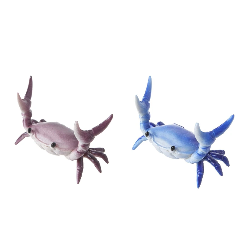 

2Pcs New Blue/Purple Creative Cute Crab Pen Holder Weightlifting Crabs Pen Holder Bracket Storage Rack Gift Stationery