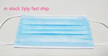 

Disposable Mask Mouth Covers 3 Layers Dustproof Facial Protective Anti Dust Blue Face Covers Personal Care Supplies