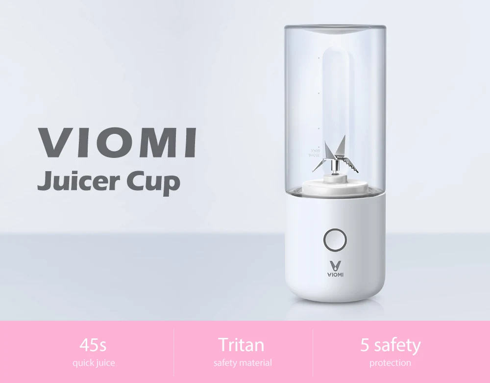 XIAOMI MIJIA VIOMI блендер, электрическая соковыжималка, портативный мини-блендер, кухонный комбайн, зарядка с помощью 45 секунд, быстрое отжимание сока