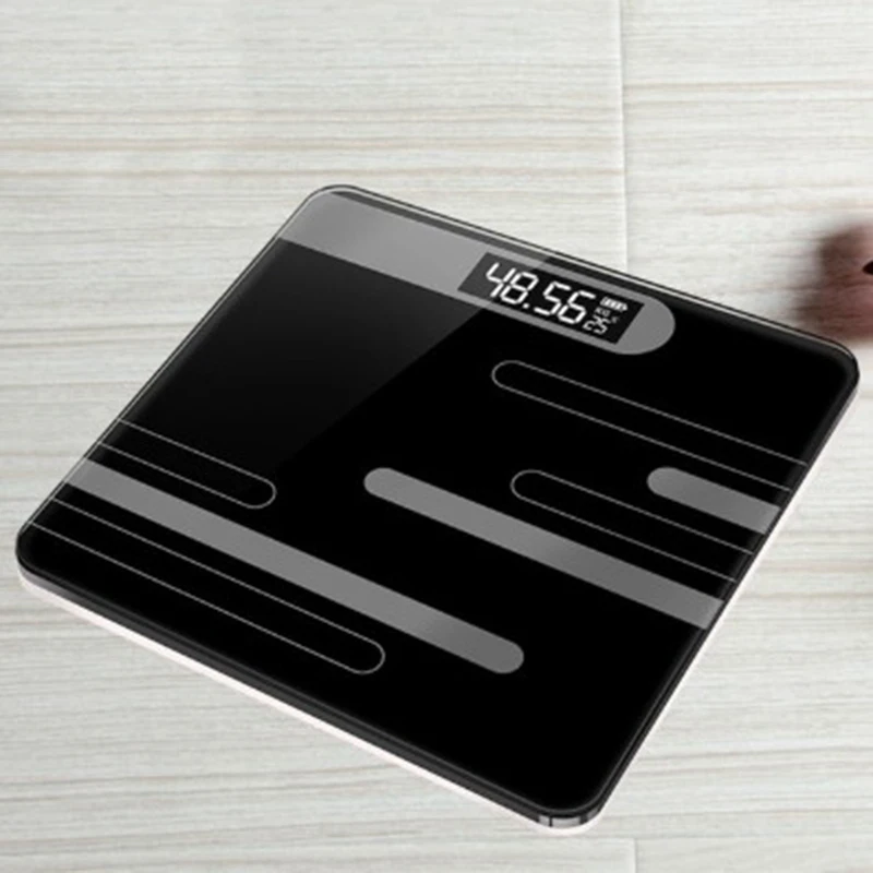 

Bathroom Floor Humanscale Glass Intelligent Electronic Scale Usb Charging Lcd Display