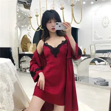 Сексуальные женские пижамные комплекты из 2 предметов на бретелях, кимоно, одежда для сна, Весенняя женская домашняя одежда, ночная рубашка, костюм, халат, банное платье, ночная рубашка, M-XL