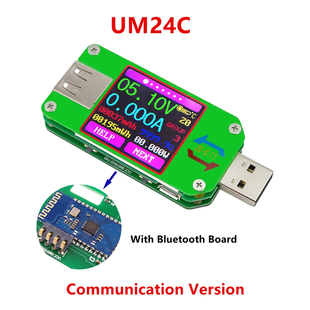 UM24 UM24C APP Usb Тестер измеритель мощности постоянного тока цифровой вольтметр вольт метр power Bank ваттметр тестер напряжения доктор детектор