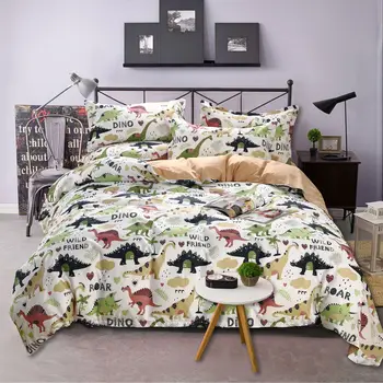 

3D Bedding Cartoon Sanding Color Dinosaur Printing 3Pcs Set Home Quilt Set
