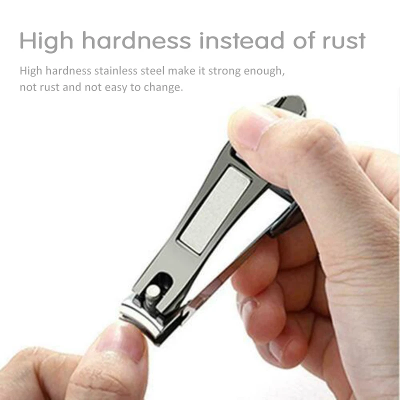 Высококачественная машинка для стрижки ногтей из нержавеющей стали, инструмент для маникюра против брызг, кусачки для ногтей